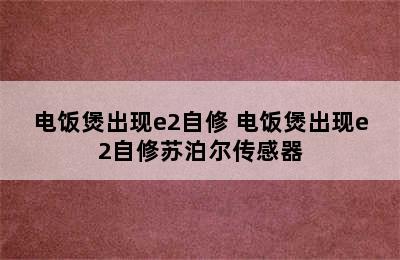 电饭煲出现e2自修 电饭煲出现e2自修苏泊尔传感器